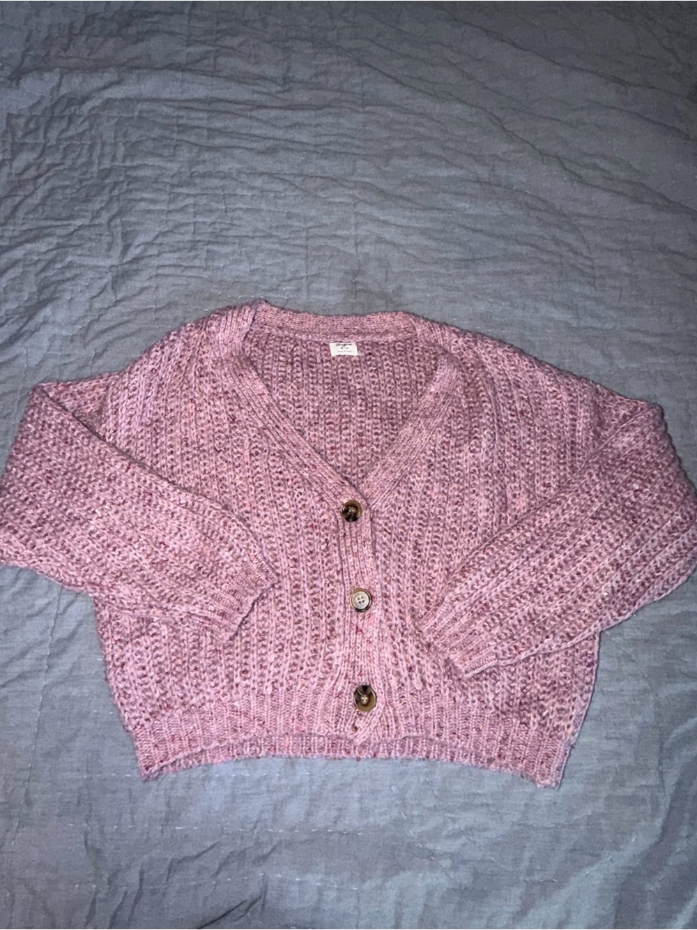Cotton On Dusty Pink Chunky Knit Button Cardigan